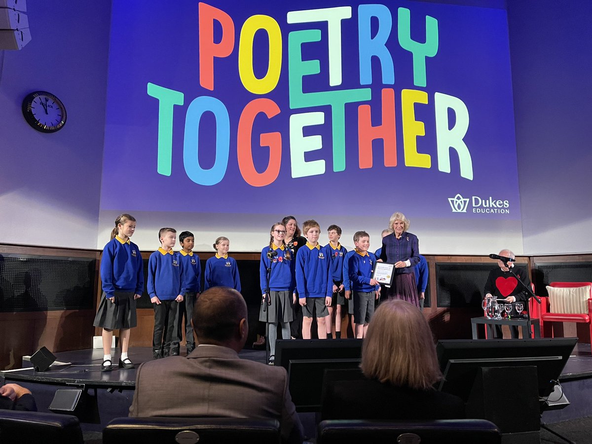 Our #PoetryTogether tea party took place in London yesterday with a very special visit from HRH the Duchess of Cornwall!

There were poetry recitals from all over the country, including an emotional performance by pupils of <a href="/StVincentsL12/">St. Vincent's School</a>, Liverpool, who read in Braille.
