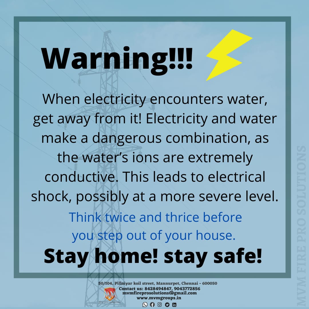 mvmfire's tweet photo. Be safe! Think and move!
#mvm #mvmfireprosolutions
For quality service
#prevention #besmart #accident #firesafety #electricity #power #chennairain #chennairains #chennaiflood #besafe #flood #firesafetytips #watersafety #elwctricshock #safety #dangerous #behome #hospital #college https://t.co/qH0UeKG49c