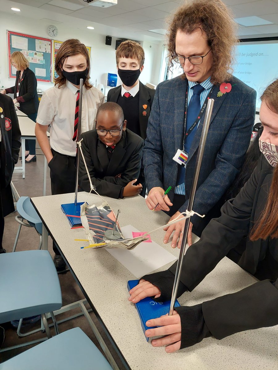 rlsphysics1's tweet photo. Bridge building competition for Engineering Week was full of suspension 👀🌉 Lots of different designs and structures built out of everyday objects #Bridges #Engineering #TEWeek21 @TheRoyalLatin @WorkRls @RLSLatInnovate https://t.co/9fYH24V7e9