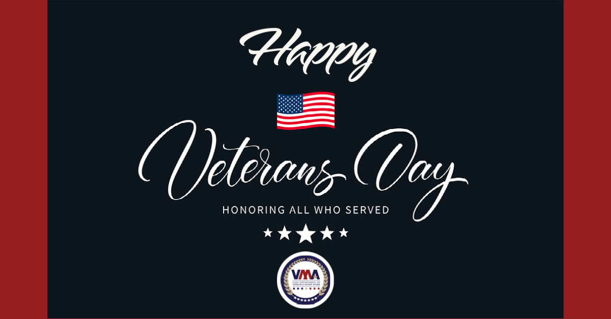 Utah_DVMA's tweet photo. Happy Veterans Day! Thank you to all those who have served to protect and defend our nation. https://t.co/aiY7TuNMyL