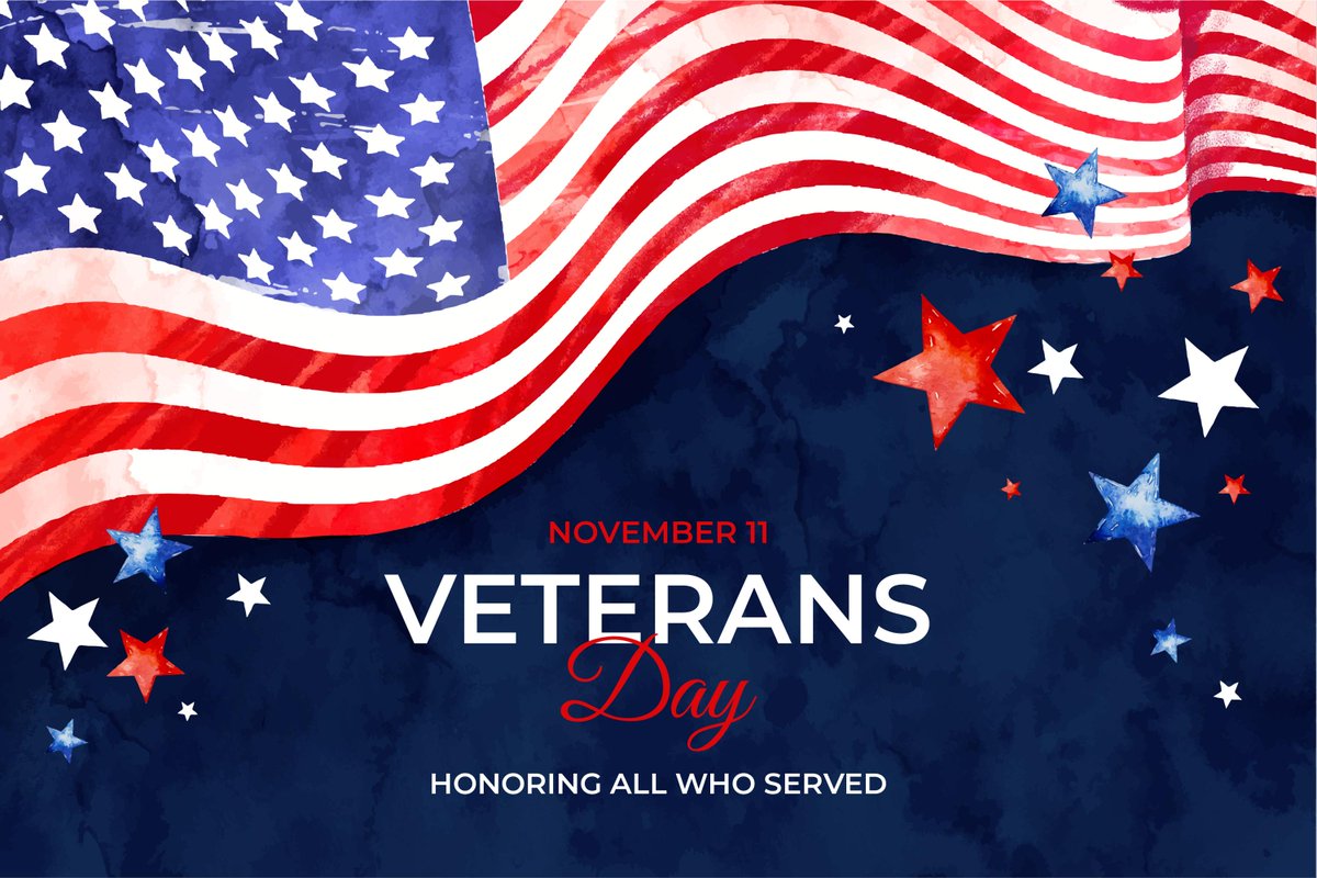 We thank the many men, women who have bravely served our country. In honor of Veterans Day, our office is closed. Also a belated birthday to the United States Marine Corps who celebrated 246 years yesterday.