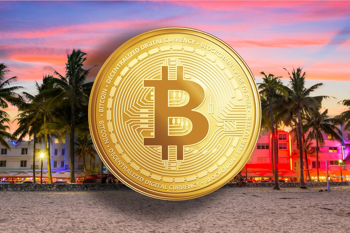 Blockworks's tweet photo. Miami:
✔️ Pro-Bitcoin Mayor 
✔️ Giving a Bitcoin dividend
✔️ Welcomes Bitcoin Miners
✔️ City employees to get paid in BTC 
✔️ Mayor will convert his salary to BTC https://t.co/y9OYKEBVY5