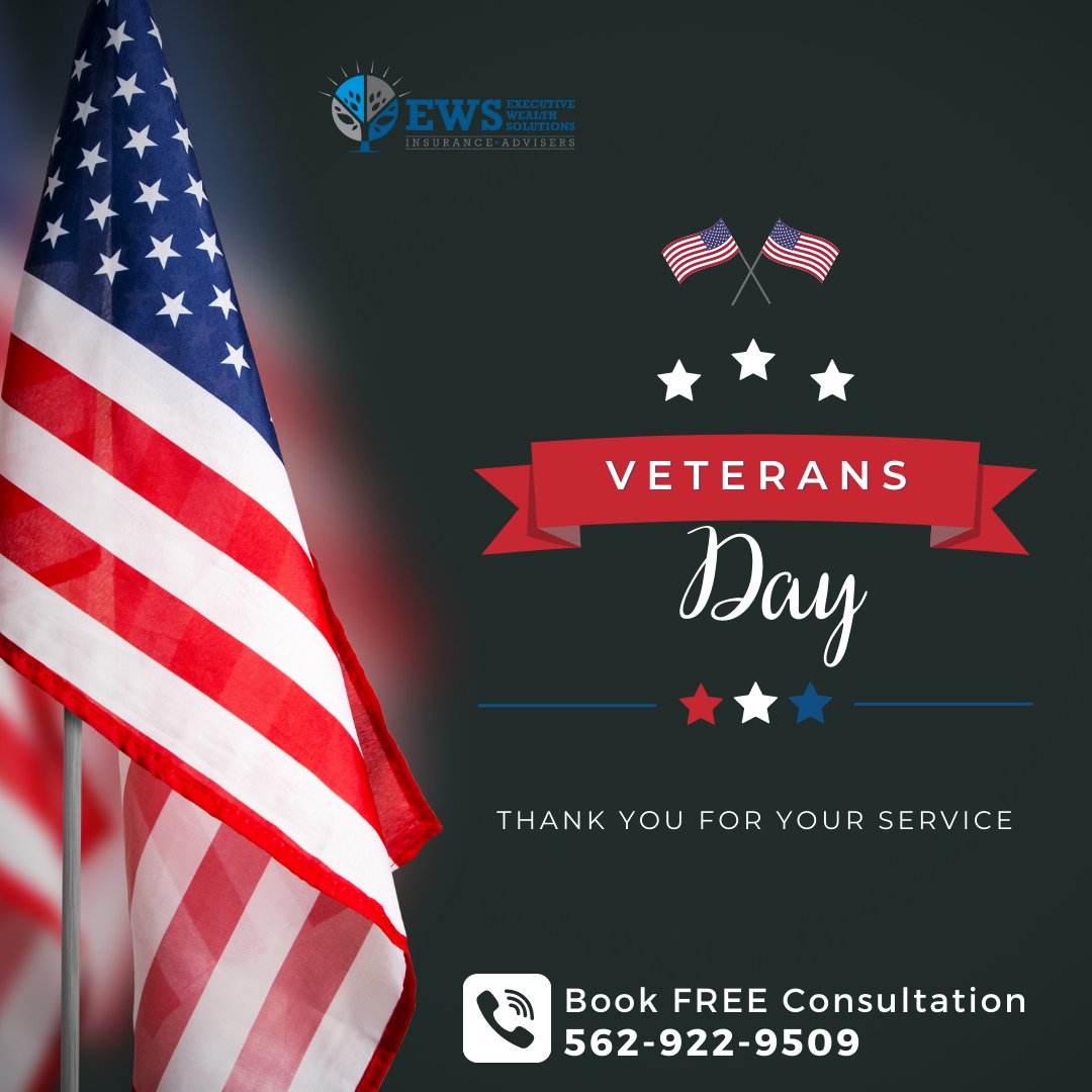 ewslife's tweet photo. To our men and women in uniform, past, present, and future, thank you and God bless. π
#veterans #veteransday #ewslife #thescplan #insurancebroker #insurance #financialadvisor #financialplanning https://t.co/85yASN6QVK