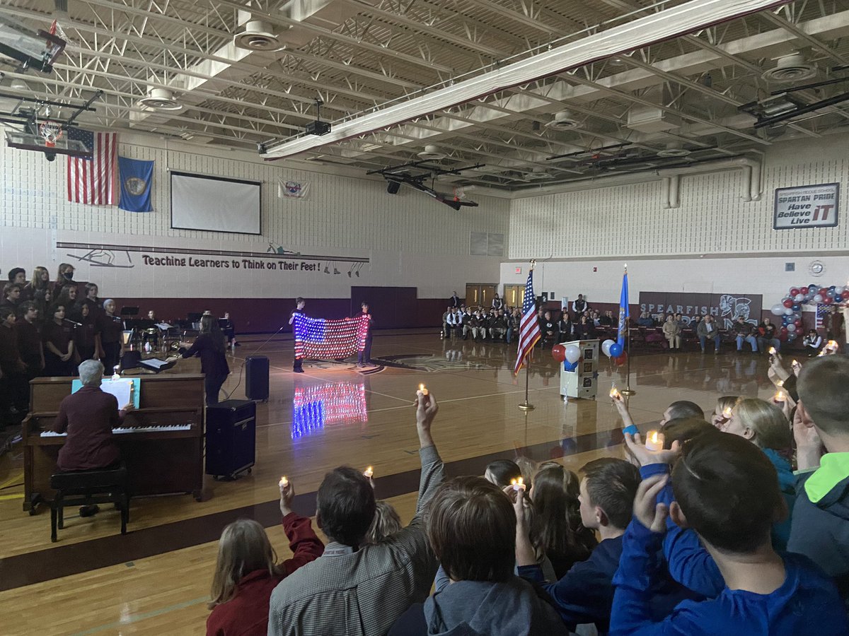CoachRanta's tweet photo. Great Day for SMS Spartans learning and celebrating Veteran’s Day 🇺🇸 #spearfishms https://t.co/Ohv8cT3NG8