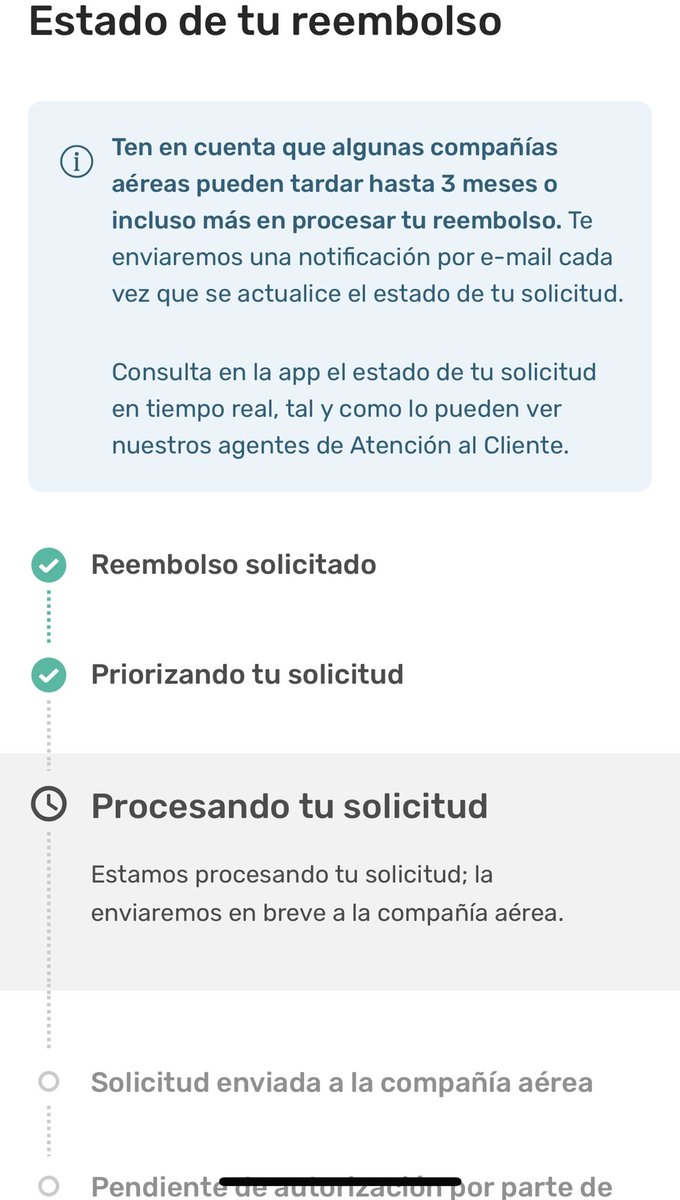 deSalas's tweet photo. @eDreams desde julio el mismo estado de mi reembolso no hay operador ni ninguna línea de atención al cliente. Están infringiendo la ley en Europa con el tiempo para hacer reembolso. https://t.co/kebjqDtLec