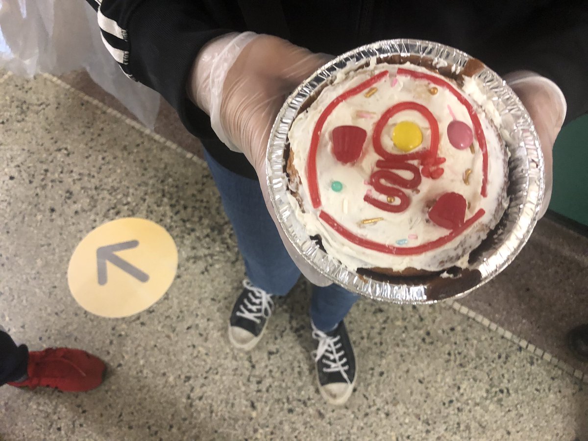 MmeReaume's tweet photo. The grade 8’s in 7/8 Reaume have been working on animal cells. Today they recreated an animal cell using a cake and candies to represent the organelles found in the cell. https://t.co/kLEFN9t8hi