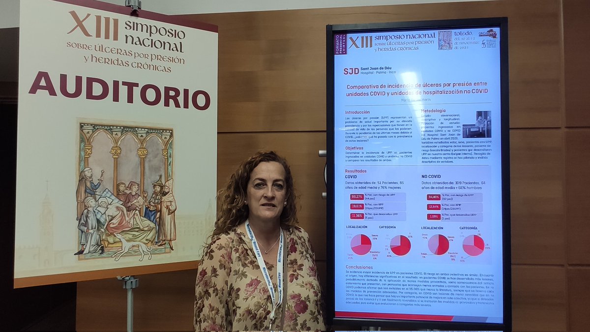 rosario_serra's tweet photo. GAUPP en #gneaupp21
Toledo. 
@Rmarinfdez de @HSJD_PALMA_INCA 
defendiendo el poster: "Comparativa de incidencia en upp entre unidades Covid y unidades no Covid" https://t.co/sDZZAhNFAT