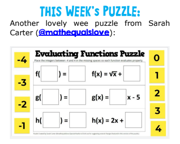 ahicktiger's tweet photo. Check this out. @mathequalslove is the puzzle of the week from a newsletter across the pond. https://t.co/e2vubpAwhG