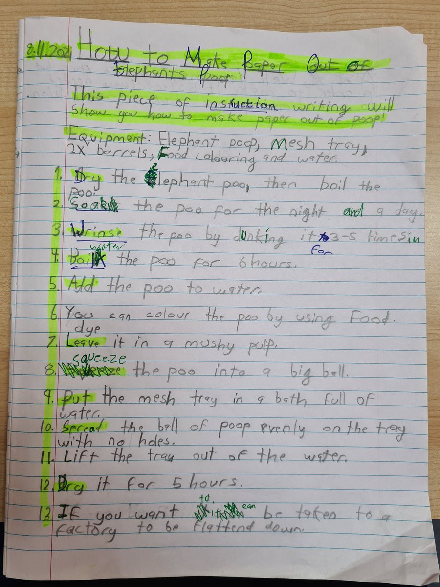 jo_bertram's tweet photo. P7 had a very successful first DIRT time today assessing their instructional writing and using our 5 🌟 success criteria to write constructive feedback. @SkeneSquare https://t.co/jL7UQznJvk