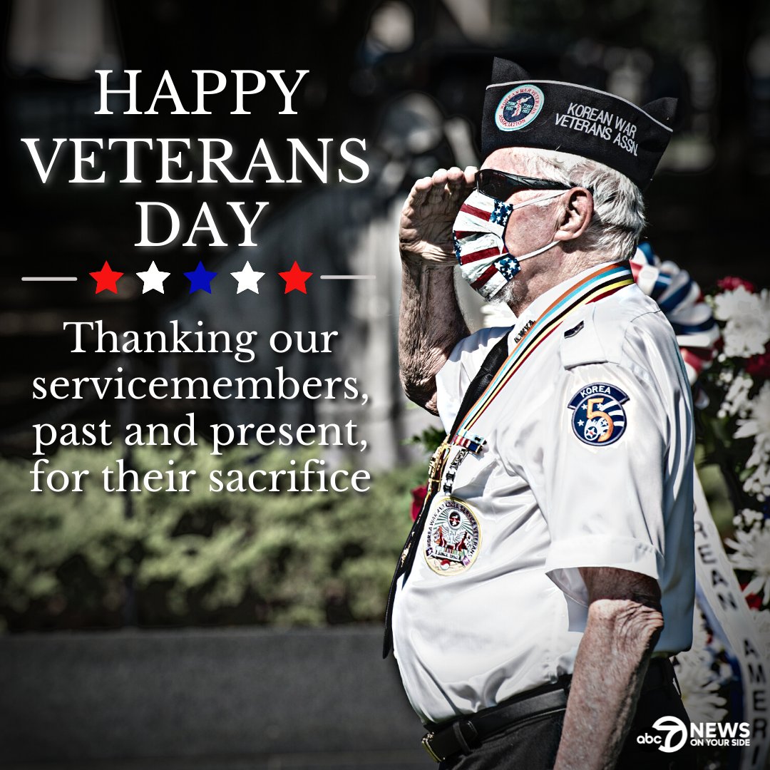 7NewsDC's tweet photo. 🇺🇸 THANK YOU 🇺🇸

To all military servicemembers, both past and present, we say thank you for your service and sacrifice.

Happy Veterans Day!

MORE >>> https://t.co/YCSEJVu8jh https://t.co/sJokqFMiFu