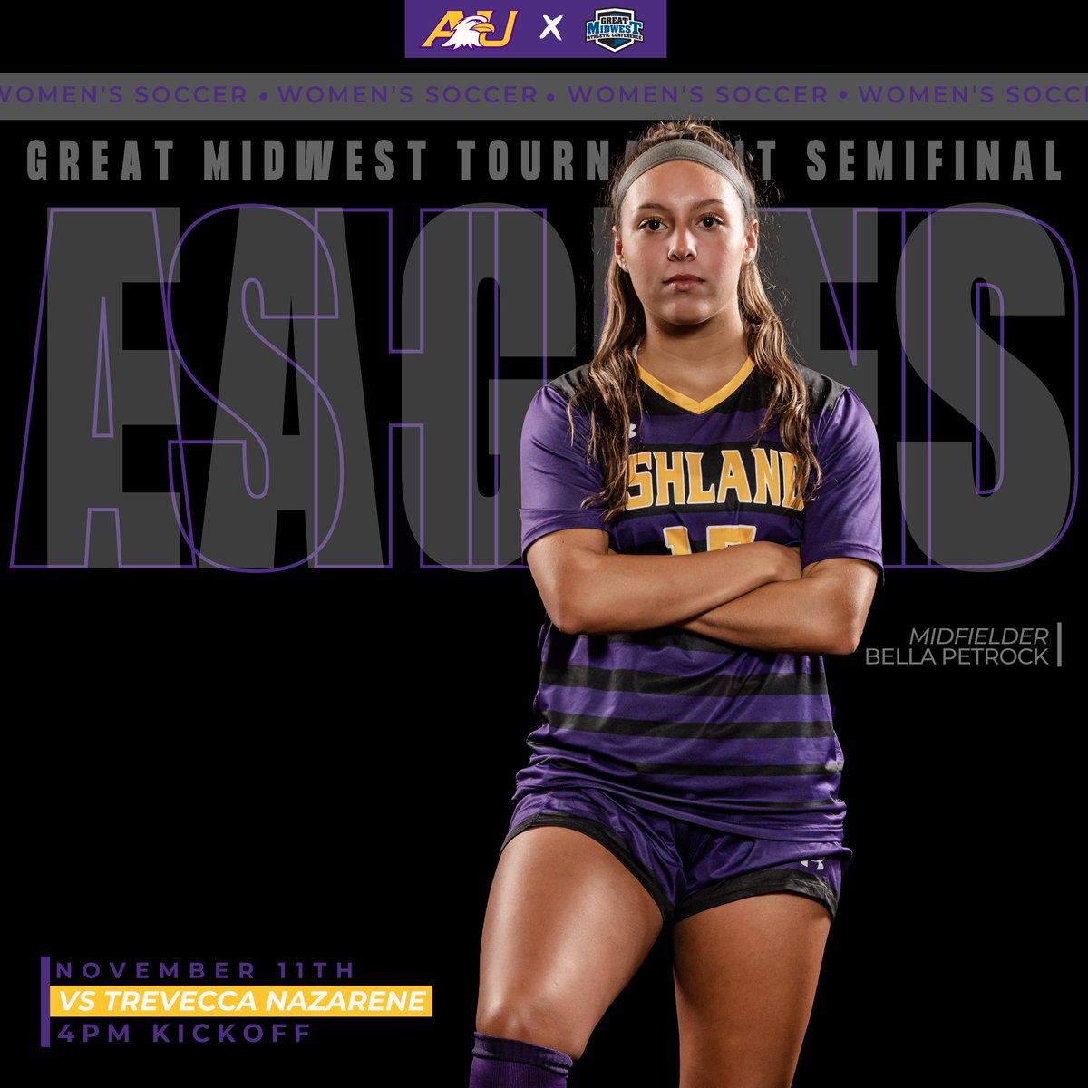 AUEaglesSoccer's tweet photo. S E M I F I N A L S 

here we go…it’s tournament time 😈
🗣FILL THE FERG. 4PM. https://t.co/tq7mna3qog