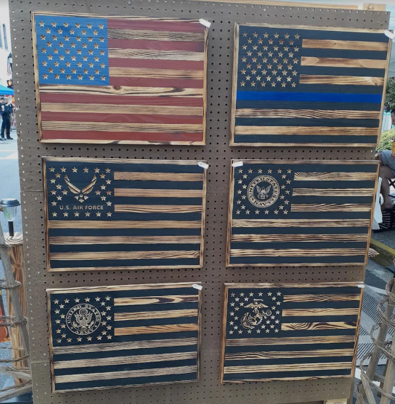 AlpacaByJaca's tweet photo. Happy #VeteransDay! Thank you to all of the troops who have fought and continue to fight to keep our country safe. 

Pick up your very own gorgeously crafted, wooden flag to support our troops today.
https://t.co/dm4UsntcjB https://t.co/8M5bGAk0tq