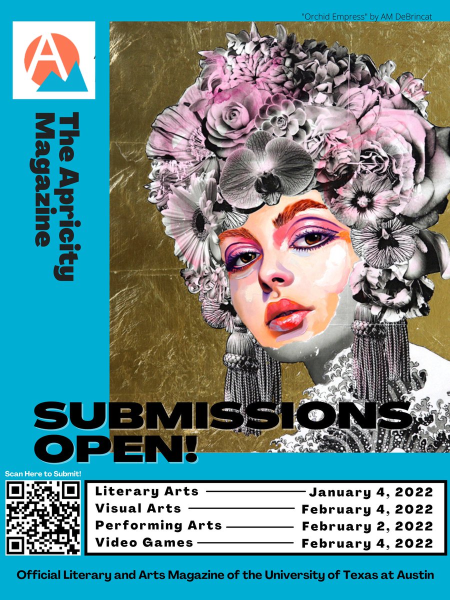 Apricity Magazine, the official literary and arts magazine of UT that was founded by Plan II Alum Margaret Sui, is now accepting submissions! Any form of artistic expression is allowed including but not limited to: poetry, prose, interpretive dance, sculptures, and video games.