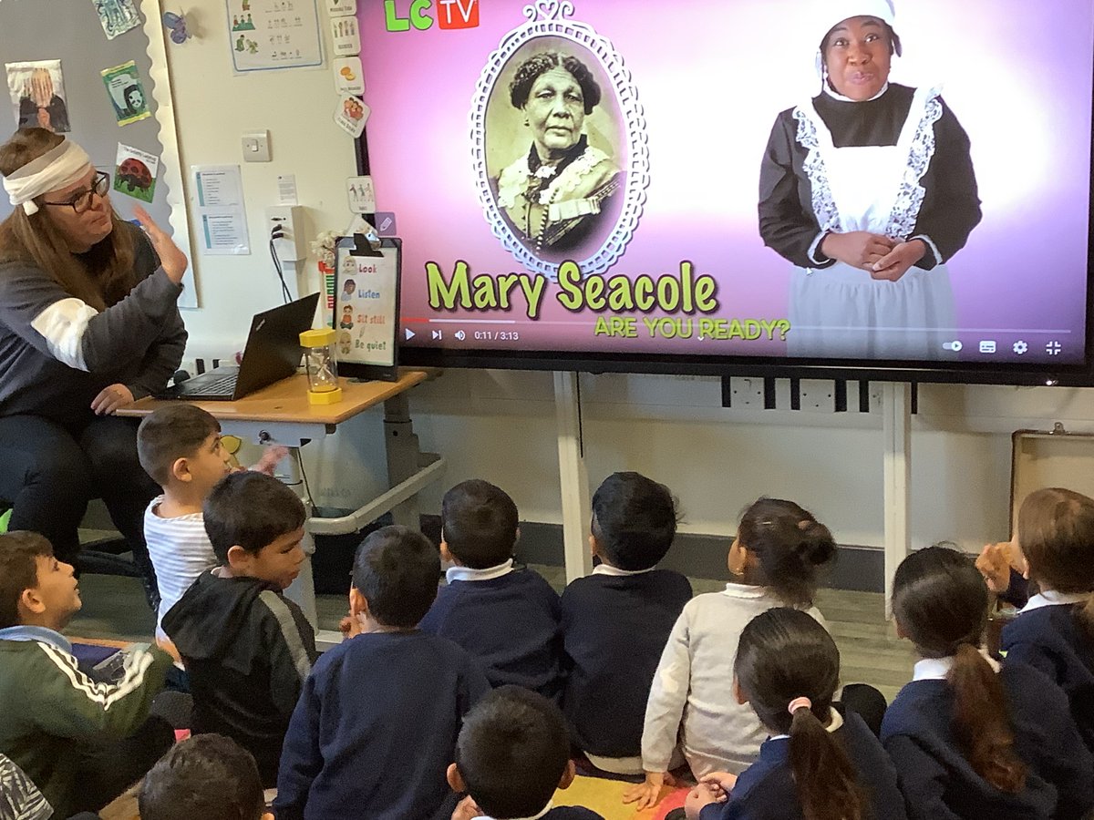 OasisFirVale's tweet photo. Reception looked at Mary Seacole for #BlackHistoryMonth and how nurses can make us feel better.  #blackhistorymonth #oafv @OasisAcademies https://t.co/mZmUuTmYlm