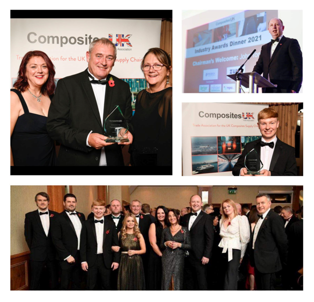 teledynecml's tweet photo. Proud evening at the Composites UK Awards with Chairman, John Toner setting the scene for the evening, to see 2020 Apprentice Of The Year, Tom Wakefield recognised &amp; our Technology Manager, Brett Hemingway, receive the Lifetime Achievement Award for his service to the industry. https://t.co/SGlKsjRxpR