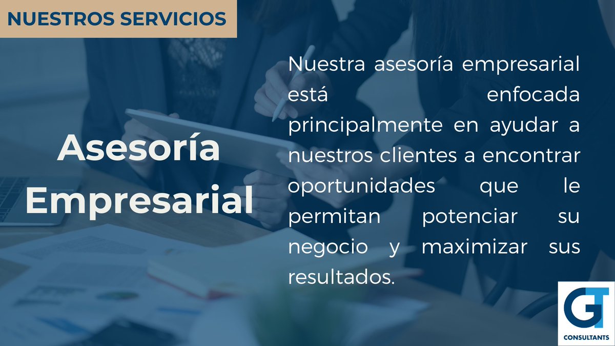 ConsultantsGt's tweet photo. 1/2 Nuestra asesoría empresarial está enfocada principalmente en ayudar a nuestros clientes a encontrar oportunidades que le permitan potenciar su negocio y maximizar sus resultados.  
#GTConsultants #Planeaciónestratégica #asesoriaempresarial #Planificaciónestratégica https://t.co/c0L6EGsVkl