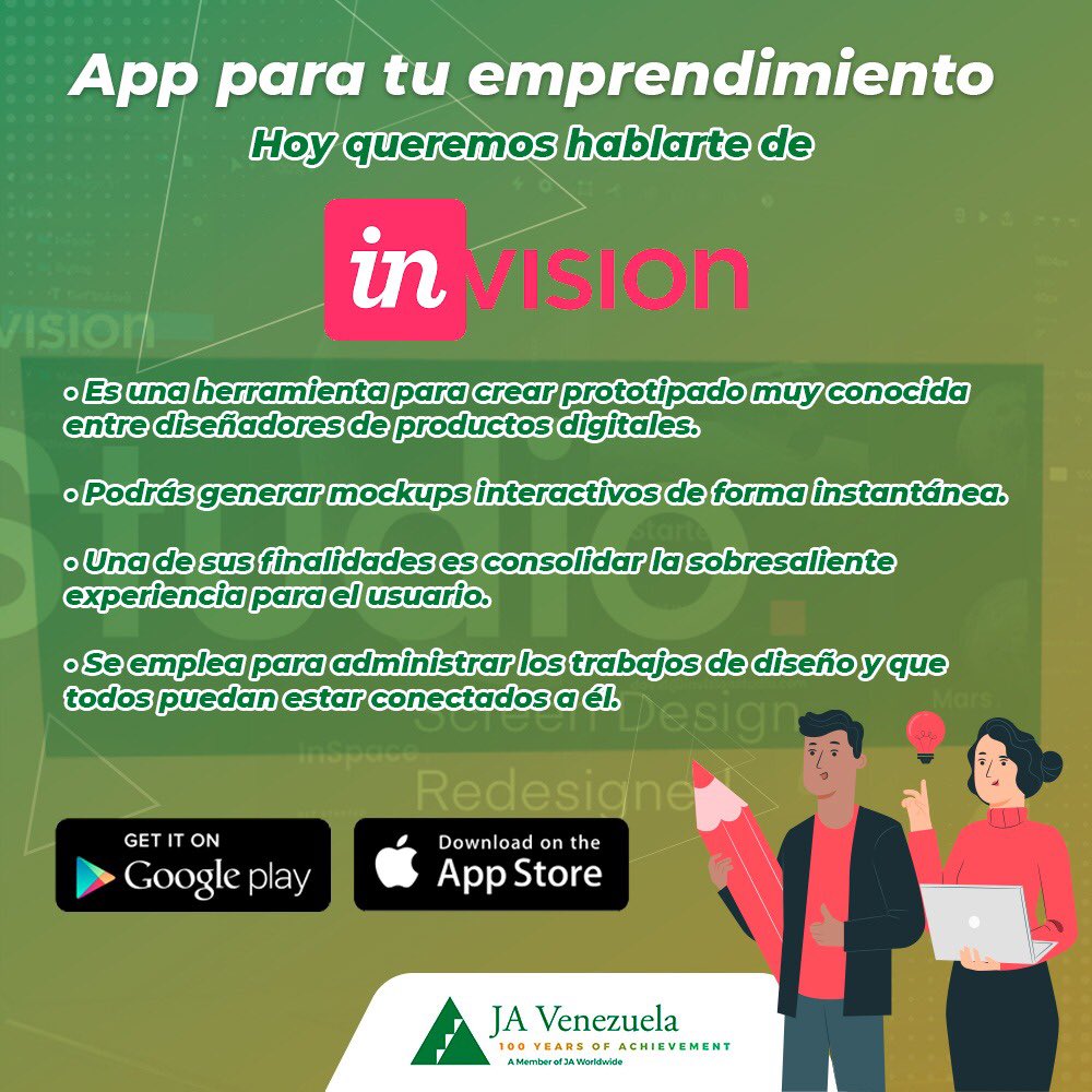 JEV_JA's tweet photo. Hoy queremos hablarte de...
𝗜𝗻𝗩𝗶𝘀𝗶𝗼𝗻
✔️Es una herramienta para crear prototipado muy conocida entre diseñadores de productos digitales.
✔️Podrás generar mockups interactivos de forma instantánea.
#JAVenezuela https://t.co/rC5R0yxBaW