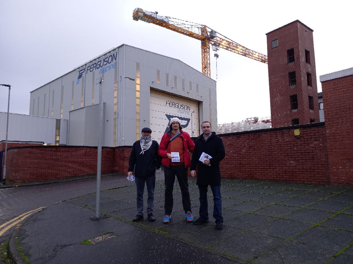 No leadership, no plan, no care. 
The Workers Party Scotland branch recognised this failure of the SNP Gov't and our local activists were on site Tuesday gathering support for our campaign to support Scottish industry. #FergusonMarine