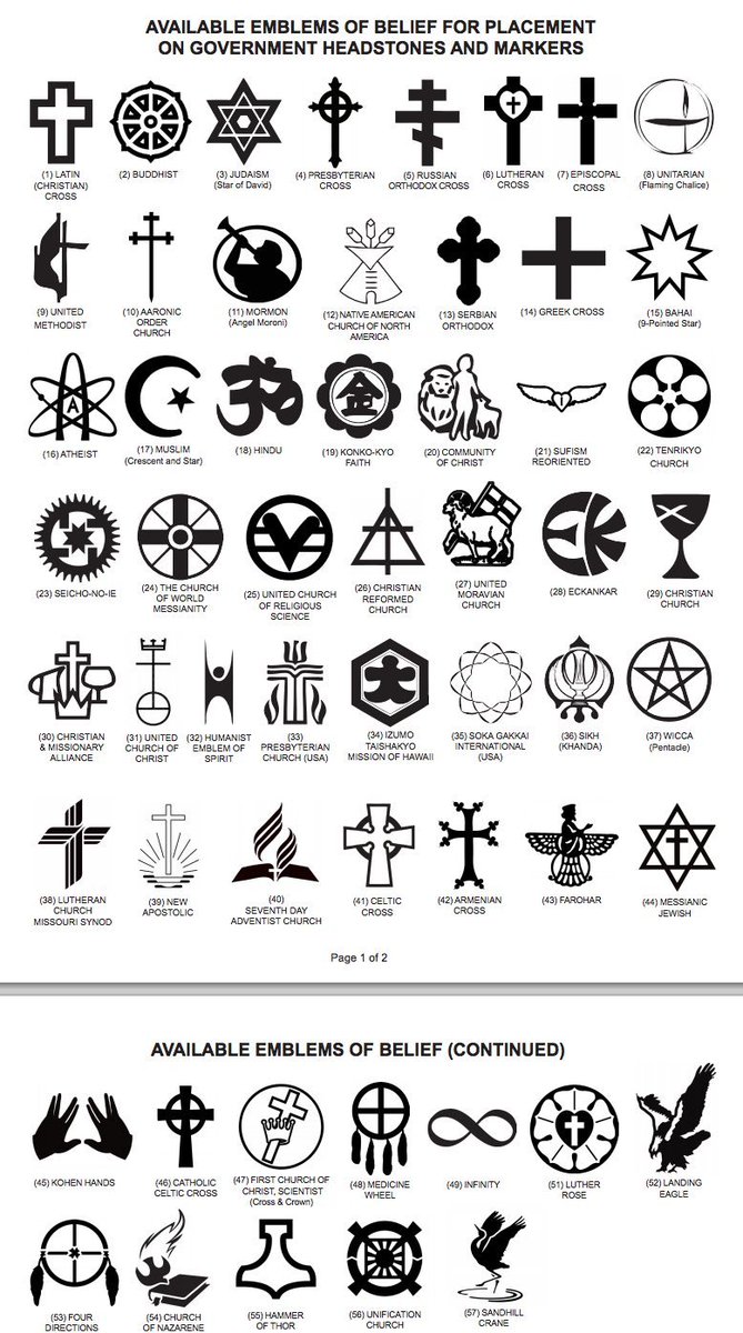 #VeteransDay Did you know that all of these emblems are approved to be on government headstones? that includes emblems for Humanism and Atheism! ⚛️