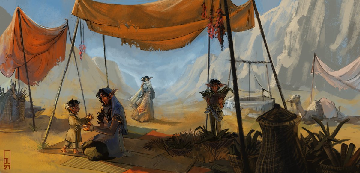 J_Lutecia's tweet photo. -Desert Elves-

jpense que je vais jamais le finir vraiment mais jsuis quand même plutôt contente? jsusi tjrs une bille en compo et en décors 
il va falloir step up n'est-ce pas https://t.co/3cHKUYFzr9