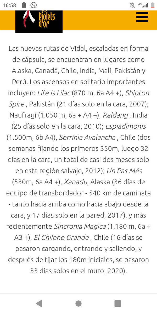 cperpach's tweet photo. Teniendo que portear en la mayoría de expediciones más de cien kilos de material para aproximarse y durmiendo semanas anclada a la pared. Un ejemplo de exploración y autosuficiencia. https://t.co/TKr2bJhyh8