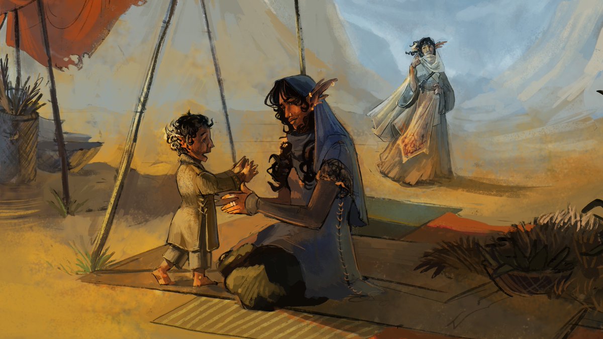 J_Lutecia's tweet photo. -Desert Elves-

jpense que je vais jamais le finir vraiment mais jsuis quand même plutôt contente? jsusi tjrs une bille en compo et en décors 
il va falloir step up n'est-ce pas https://t.co/3cHKUYFzr9