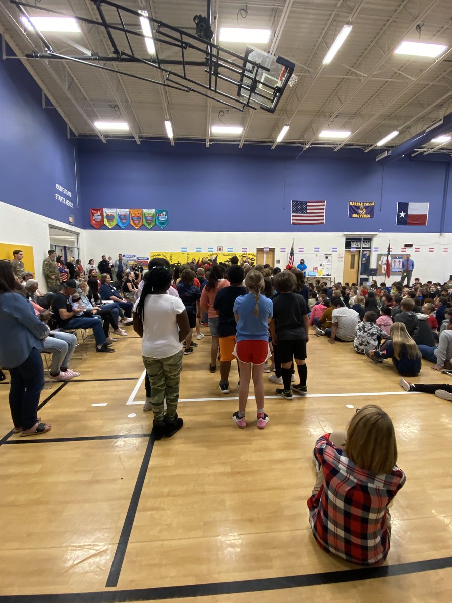 virdells's tweet image. What a great Veteran’s Day program put on by ⁦@MFEnews⁩ All branches of the Military were represented and what a great feeing being able to have all the kids back together in one place to experience this special day!
