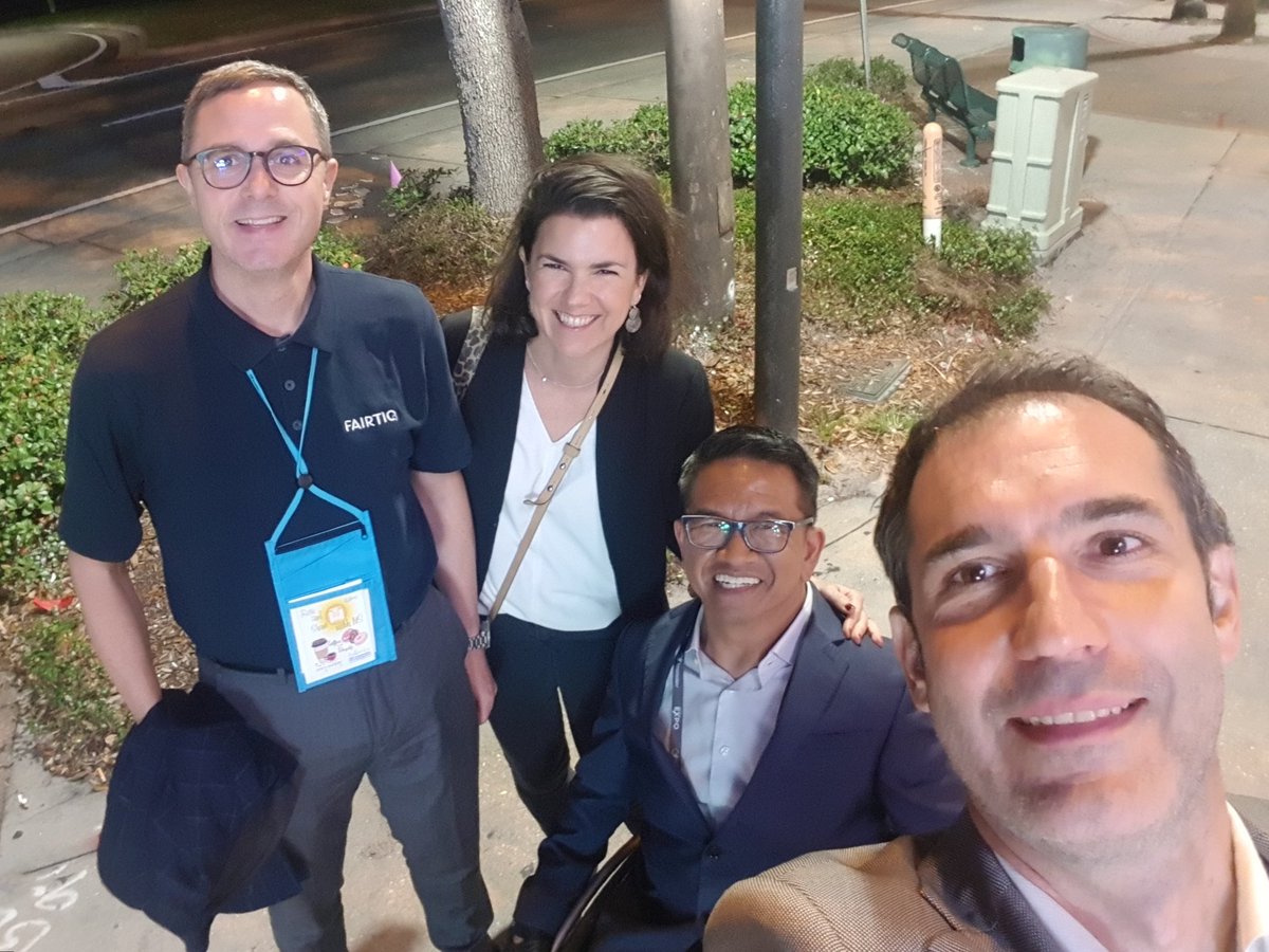 SylvainHaon's tweet photo. A picture tells more than a post on the pleasure to finally meet again &amp; discuss #publictransport. Strolling the streets of Orlando at #aptatransform21 with @cap_transport from @UberTransit_SA Chloe Spano from @CitywayNA and @abelaie from @FAIRTIQ @APTA_Transit @UITPnews https://t.co/ZrQTOp677W