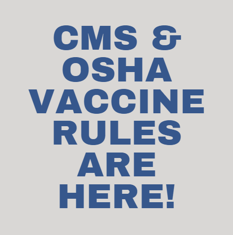 mpaCompliance's tweet photo. CMS &amp; OSHA Vaccine Rules Are Here! - CMS published an interim final rule addressing COVID-19 vaccination for health care staff, and OSHA issued an ETS on COVID-19 vaccination and testing.  
https://t.co/bfqxjyRvnX https://t.co/7yVa04XQ3t