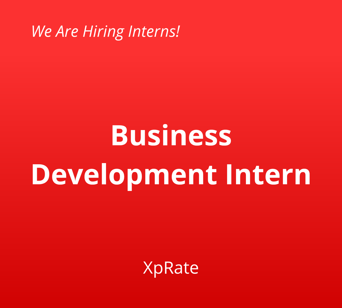 xprate's tweet photo. Apply for the Business Development Internship from the link below.
Happy Rating 🎯
👉 https://t.co/BVWMeOKFKk

#internship #internships #xprate #businessdevelopment #internship2021 #happyrating #buildbetter #business #brandidentity #reputation https://t.co/l26dLtctIl