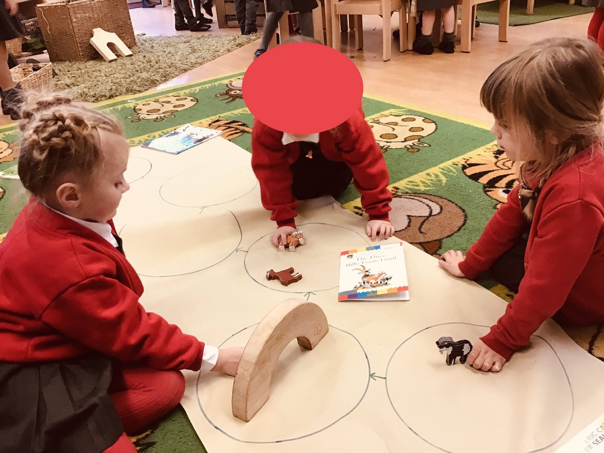 Robins_HMCS's tweet photo. Today our Reception Robins continued developing their storytelling skills by mapping out the story of The Three Billy Goats Gruff #DevelopingOracy #Storytelling @HMC_School @EYTagteam https://t.co/MflalXLIA2