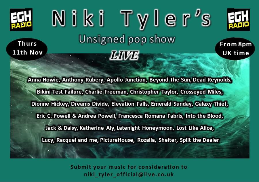 nikityler1's tweet photo. Playing on my @EGHRadio tonight @itskatherinealy @ApolloJunction @ecpowellmusic @weareshelterhq @taylor_music_uk @freemanroknroll @dreamsdivide @dead_reynolds @emeraldsunday1 @ElevationFalls @rozallab @GalaxyThiefBand #SplitTheDealer https://t.co/lGKglmHfQR