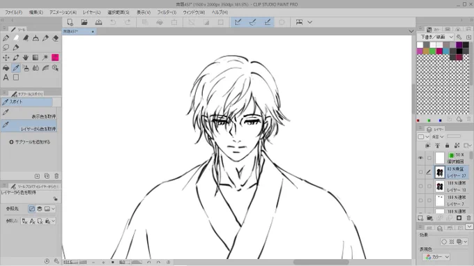過去一くりからさんを良い感じに描けた(当社比)んですが、この後の工程でほぼ顔半分が見えなくなる事に気が付いたので深夜にそっとかなしみの放流(切ない) 