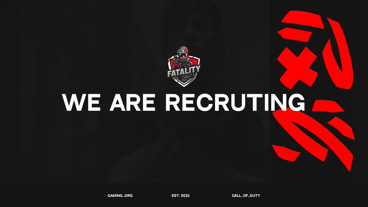 GgFatality's tweet photo. Fatality Gaming is Recruiting for the Vanguard season!
We'll be participating in OL's and OT's. DM us if you're interested in joining! Tryouts will be held tonight!

@CoDFAsRT @CoDFAs @SGH_RTs @CODReTweeters https://t.co/cnClBAwsoN