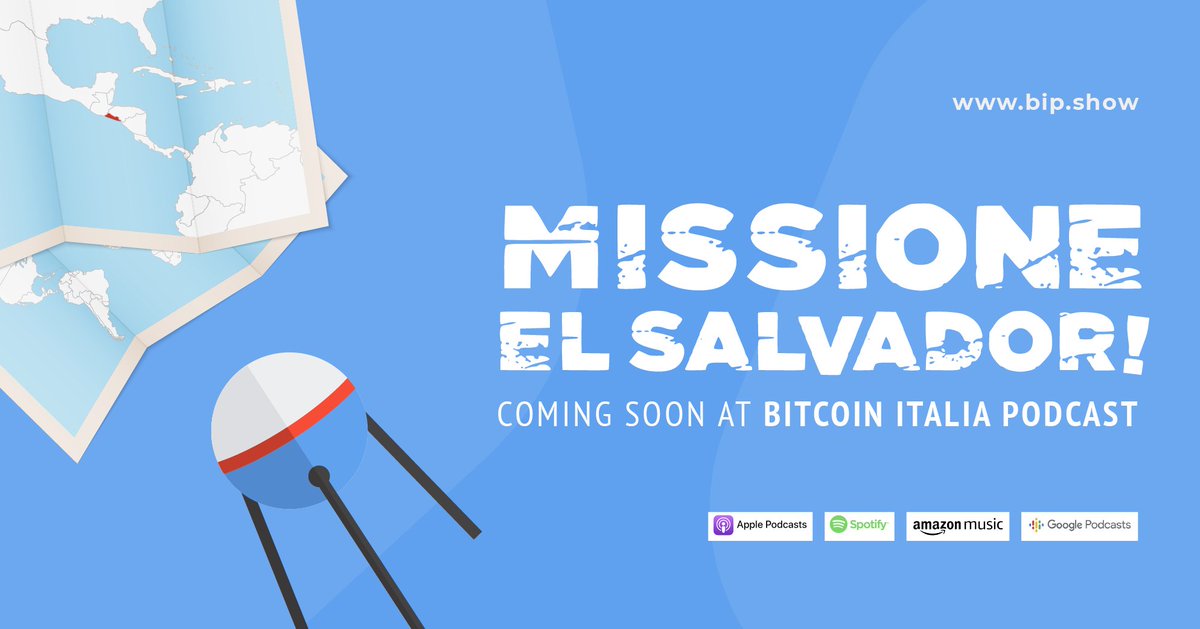 È tutto vero: trascorreremo un mese e mezzo in #ElSalvador provando a vivere solo in #Bitcoin. Saremo i vostri inviati, vi racconteremo il legal tender, intervisteremo la popolazione, visiteremo tutto il paese rivelando la sua storia drammatica. Per capire why Bitcoin fixes this.