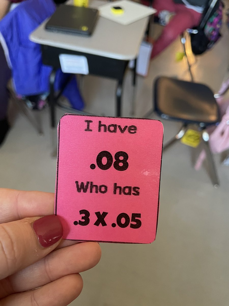 MrsLizzyOgle's tweet photo. @5thwithFergen played a great review math game today! I have - Who has! #isdstrong #isd5thgrade https://t.co/V7oPHQzp4g