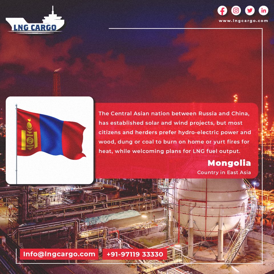 lng_cargo's tweet photo. Mongolia picks hydro-electric and LNG with China gas link.
⁠⁠
#buylng #selllng #spotlng #lngcargo #lng #oilandgas #naturalgas #energy #lpg #oil #oilandgasindustry #truck #scania #petroleum #pipeline #gas #transport #crudeoil #logistics #container #dreamtruegroup #stainless https://t.co/TBUcTQO1PD