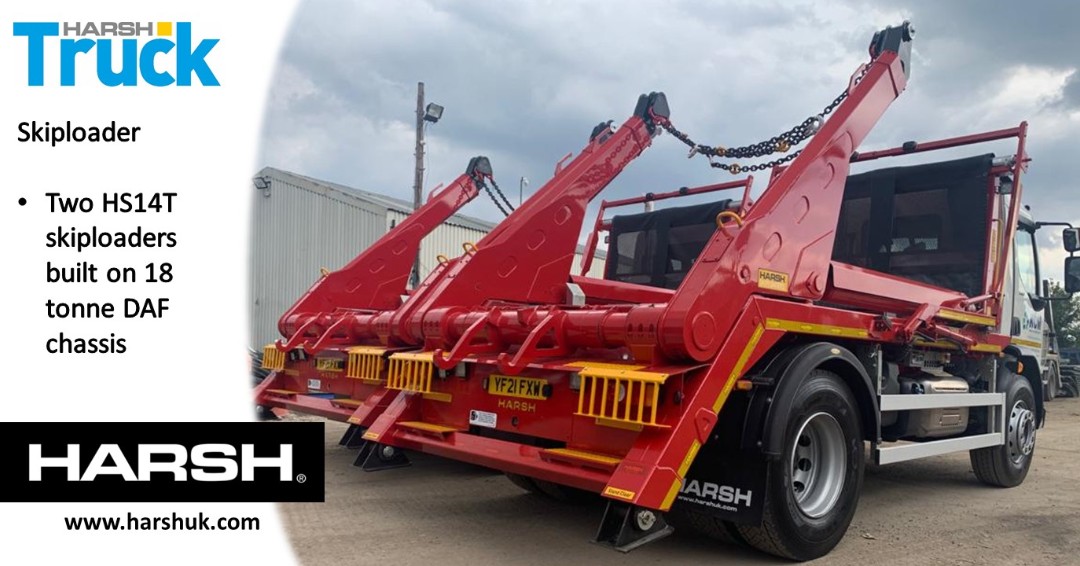 HarshLtd's tweet photo. The Harsh HS14T Skiploader is fitted with independently operating arms and feet and constructed in heavy-duty Domex/Hardox steel.
#Harshltd #Skiploader #Recycling https://t.co/aazagdPmse