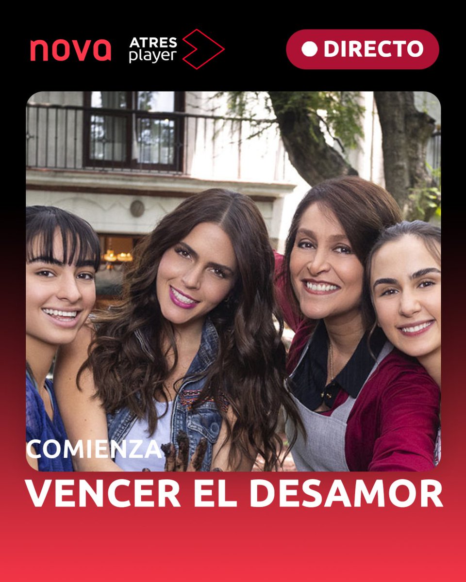 Unidas descubrirán que son más fuertes ante cualquier adversidad 💪❤

¡Llegó el momento! 🥰 Comienza en #Nova y @ATRESplayer #VencerElDesamor atres.red/tek0i11

Hoy comentamos con #DesamorNova11Nov 💬