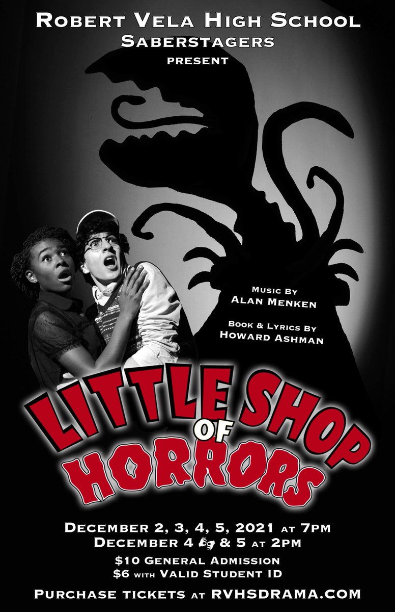 saberstagers's tweet photo. Come watch Little Shop of Horrors presented by the RVHS Saberstagers! https://t.co/ZjMUlR4P4x