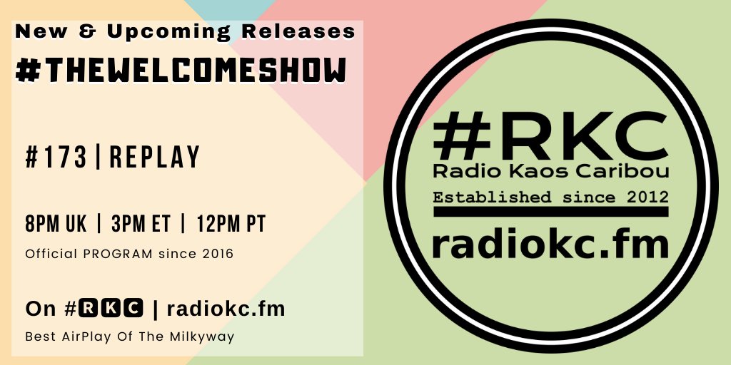 #π₯ππ (@radiokc) on Twitter photo TODAY
π8PM UKβͺ3PM ETβͺ12PM PT
#TheWelcomeShow #173 #REPLAY
π& Upcoming Releases
β¬οΈDetailsβ¬οΈ
π fb.com/RadioKC/posts/β¦
π»#ππ
Ίπ
² featuring
@thisisslide | <a href="/audiokicksband/">Audiokicks</a> | <a href="/MarvinDeeBand/">Marvin Dee Band</a> | <a href="/SuperphoneBand/">TheSuperphone</a> | An Early Bird | <a href="/shauntobar/">Shaun Tobar</a> | GwenaΓ«lle | <a href="/sanyankanta/">Sanya N'Kanta</a>
.../... TODAY
π8PM UKβͺ3PM ETβͺ12PM PT
#TheWelcomeShow #173 #REPLAY
π& Upcoming Releases
β¬οΈDetailsβ¬οΈ
π fb.com/RadioKC/posts/β¦
π»#ππ
Ίπ
² featuring
@thisisslide | <a href="/audiokicksband/">Audiokicks</a> | <a href="/MarvinDeeBand/">Marvin Dee Band</a> | <a href="/SuperphoneBand/">TheSuperphone</a> | An Early Bird | <a href="/shauntobar/">Shaun Tobar</a> | GwenaΓ«lle | <a href="/sanyankanta/">Sanya N'Kanta</a>
.../...