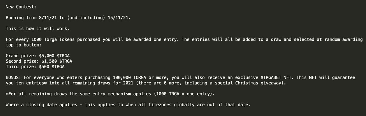 torgatoken's tweet photo. TORGA is up +50% on the day! In the last few weeks we’ve given tens of thousands away in prizes to holders. Check out our latest giveaway! #altcoins #altcoin #DeFi #Crypto https://t.co/xHKGtaCfYz