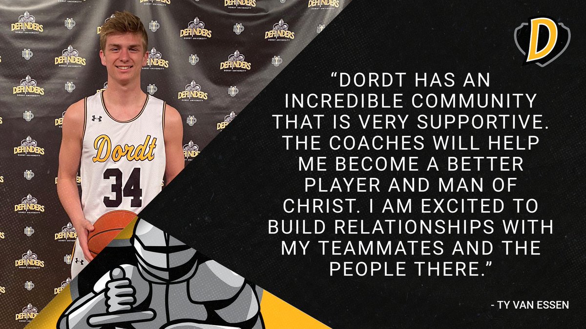 ⚔️ Committed ⚔️

Defender Nation, welcome Ty Van Essen to the <a href="/dordtuniversity/">Dordt University</a> family! #DefenderWay