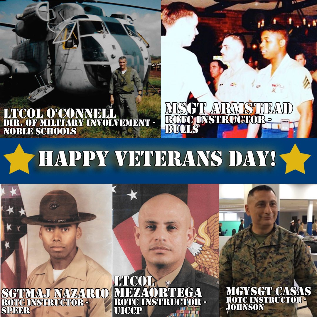 BeNobleFit's tweet photo. Today we honor those who have served in the US Military, including many of our own @BeNobleSchools community Veterans. 
Thank you today, and every day, for your service. 
#BeNoble #NobleCelebrates #VeteransDay https://t.co/vOaPqayF8U