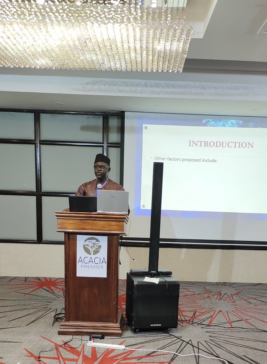 Diqsen's tweet photo. Dickson Achimugu Musa, Director Trans-Saharan Disease Research Centre, IBB University, Nigeria delivering his Invited Talk at the 5th Africa International Biotechnology &amp; Biomedical Conference #AIBBC https://t.co/JXRqZl0kVQ