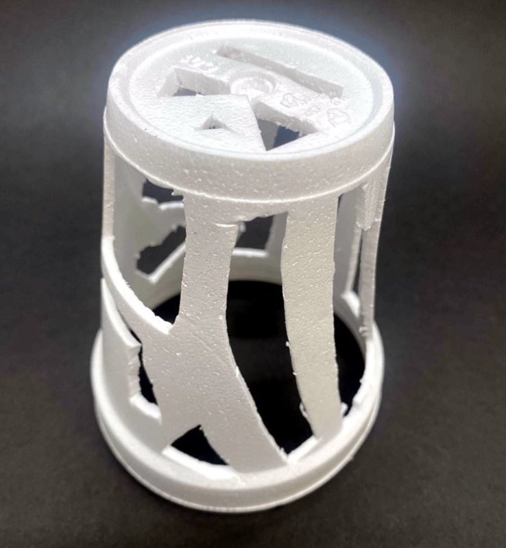 ArtsyTeacherOne's tweet photo. In 8th gr Sculpture/Pottery class today we learned about additive &amp; subtractive sculptures. We used a white cup to do both. The emphasis was on balancing positive &amp; negative  space. 🖤🤍 @mps_russell @NAEAMiddleLevel @MillardPS @BethLFink #RussellExploratory @NElovesPS #ArtEd https://t.co/0zzbWULYj6