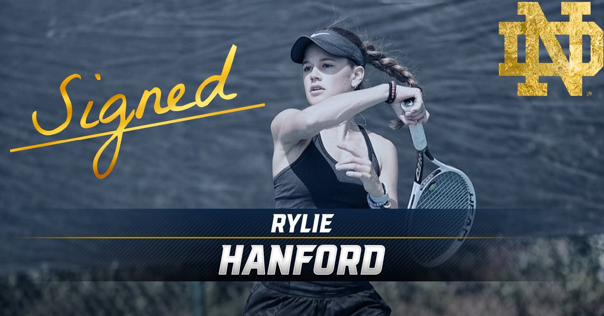 NDWomensTennis's tweet photo. Welcome to the Fighting Irish family, Rylie!

☘️Chesterland, OH
☘️5 star recruit
☘️Ranked #28 in her class
☘️#2 ranked player in Ohio 
#GoIrish https://t.co/zDdvFrVbS3