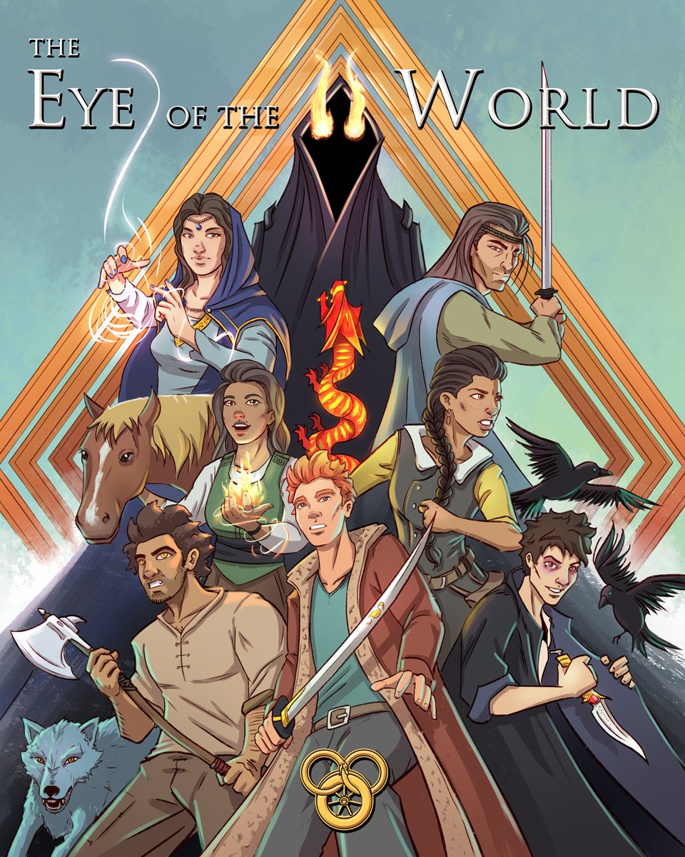 Zwarno's tweet photo. So hyped for @TheWheelOfTime that I had to make a fan art of the 1st book/season-ish. Enjoy, #TwitterOfTime! https://t.co/pzv7nXSDe1