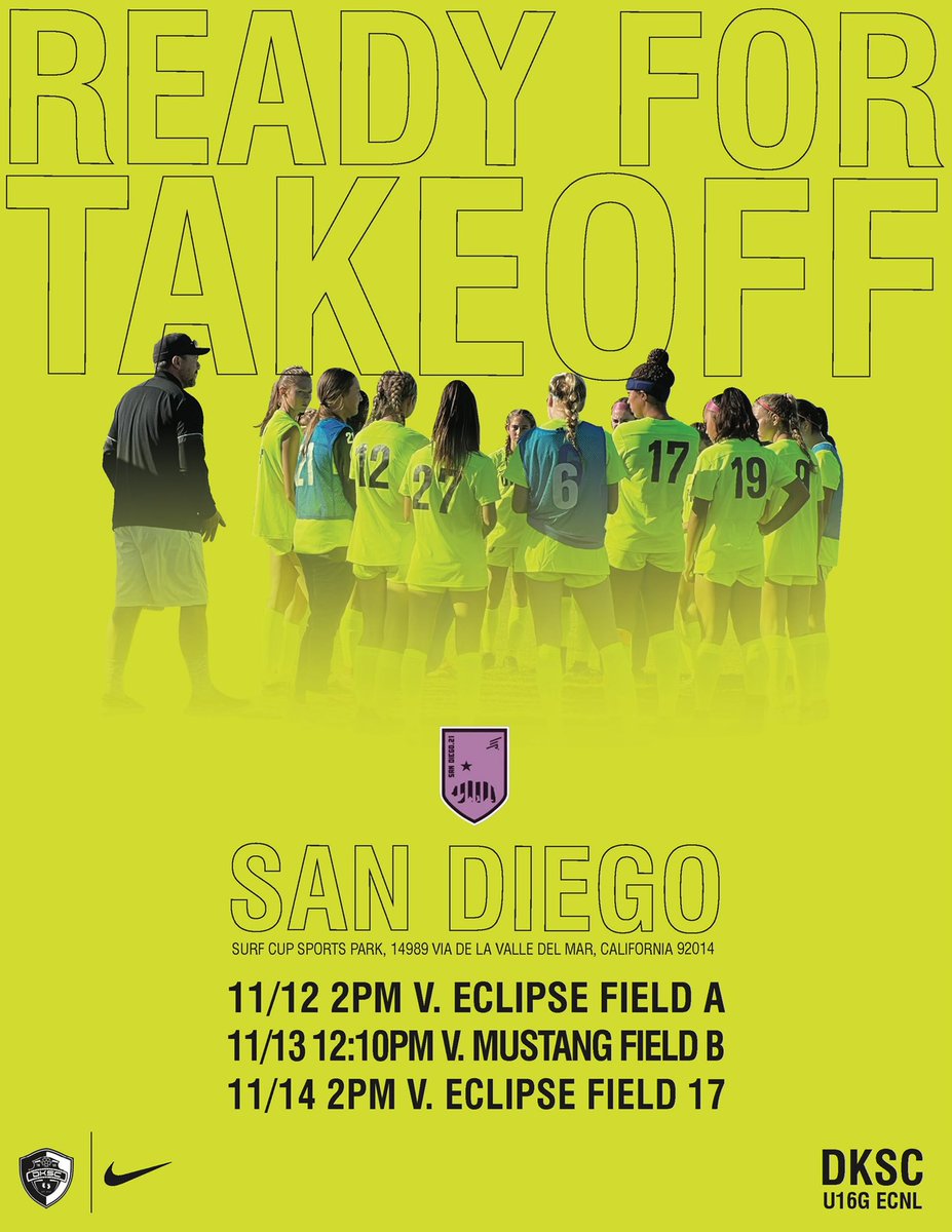 dkscECNL06's tweet photo. We’re Ready @ECNLgirls!  Taking flight today for #ECNLSD.  @EcnlTexas @TopDrawerSoccer @TheSoccerWire https://t.co/1B5t8ZK2lL