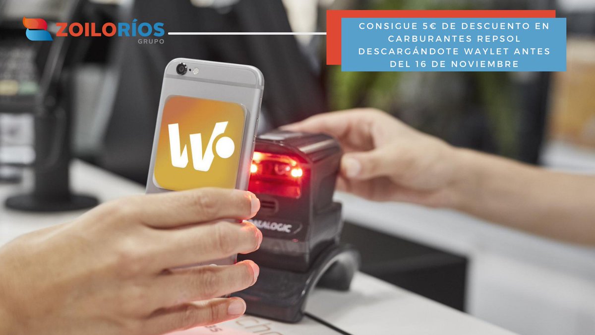 grupozoilorios's tweet photo. ¿Todavía no tienes la App #Waylet @MyWaylet? 

¡Descárgala y empieza el otoño con 5€ de descuento en carburante!
📲Regístrate hasta el 16 de noviembre.
🔡Introduce el código WAYLET2021.
🎟️¡Consigue tu cupón de 5€!

¡Te esperamos en nuestras #EstacionesDeServicio Repsol!⛽️ https://t.co/zdvIkEmNaG